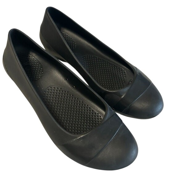 Crocs Gianna Black Ballet Flats Slip On Comfort Cap Toe Womens Size 8 - Picture 4 of 11